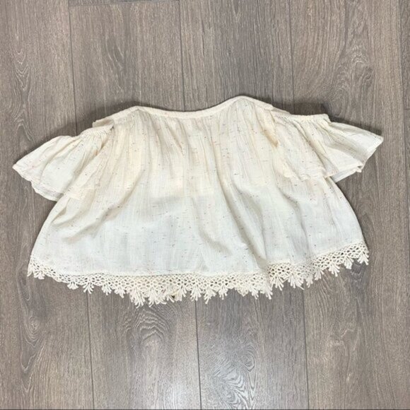 Tularosa Revolve Amelia Top Crop Off The Shoulder Blouse speckled Size Small - Picture 7 of 16